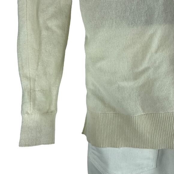 Vince Seamed Cowl Neck Wool Cashmere Sweater Ivory Boxy Size XXS - Picture 7 of 8